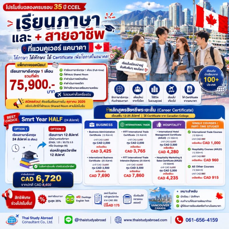 เรียนสายอาชีพแคนาดา